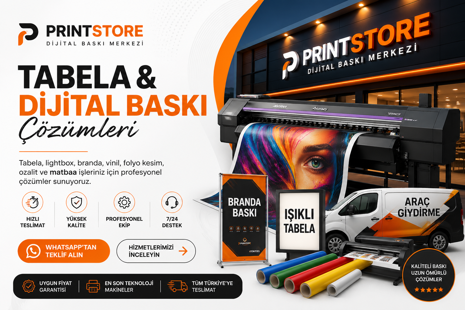 Printstore dijital baskı ve tabela üretimi